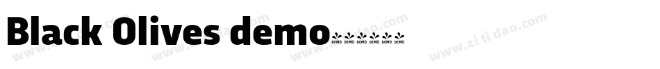 Black Olives demo字体转换